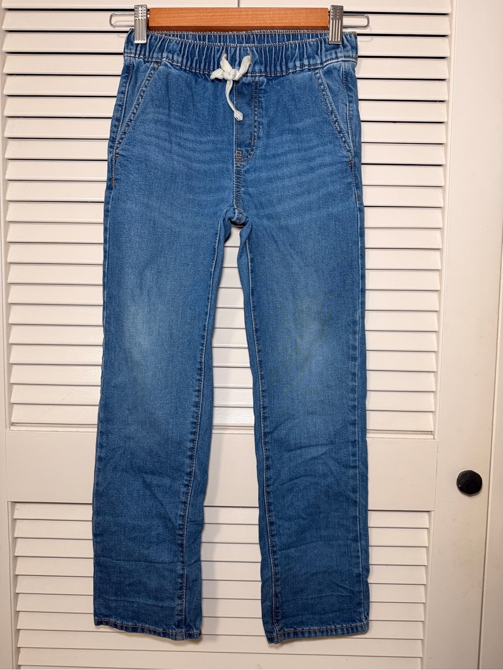 Old Navy Light Blue Straight-Leg Drawstring Jeans